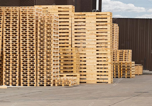 Stacked Wooden Pallets